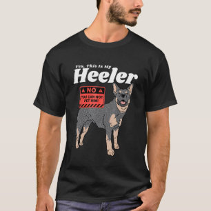 Camiseta Desenhos de Heeler Australian Cattle Dog para Mulh