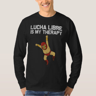 Camiseta Desenhos de Luta Livre Homens Mulheres Luta Mexica