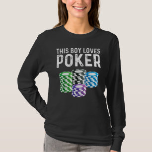 Camiseta Desenhos de Poker para Meninos Jogadores de Jogo d