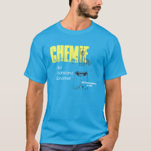 Camiseta Desenhos de publicidade de química DDR