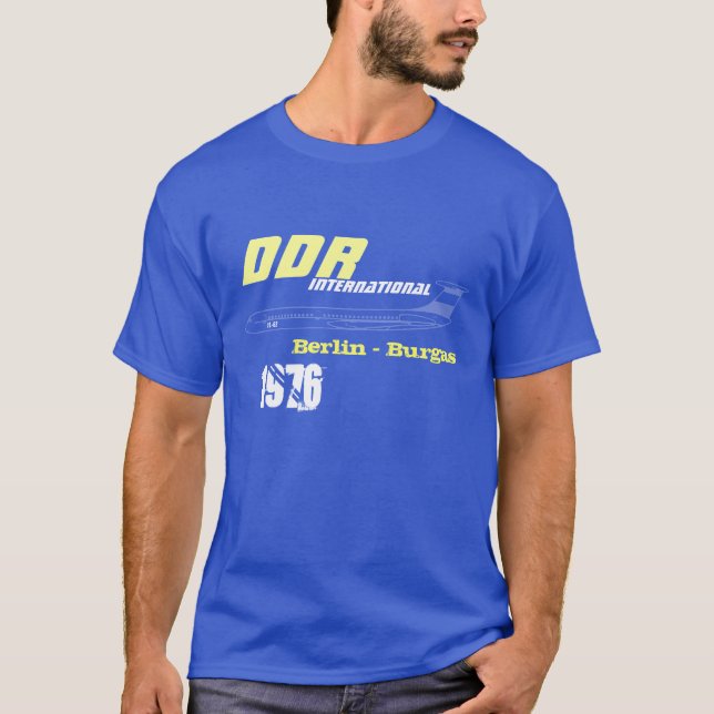 Camiseta Desenhos de publicidade Interflug DDR (Frente)