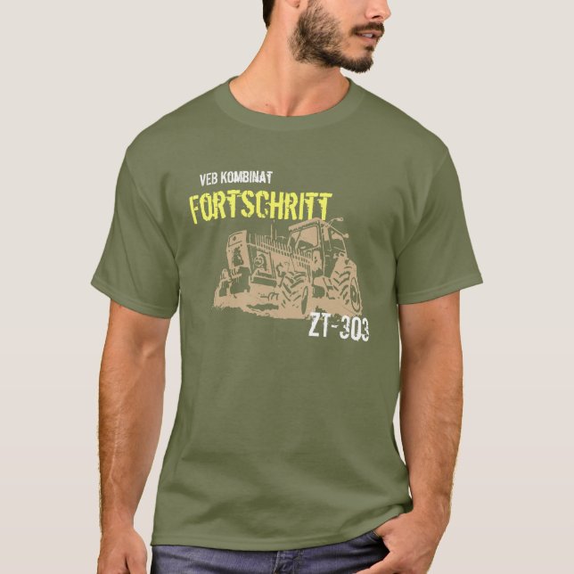Camiseta Desenhos de publicidade tractores DDR (Frente)