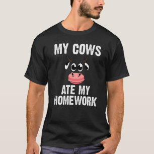 Camiseta Desenhos de Vaca Crianças de Criança Pequena Pecuá