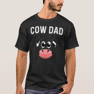 Camiseta Desenhos de Vaca para Pai Homens Pecuária Fazenda