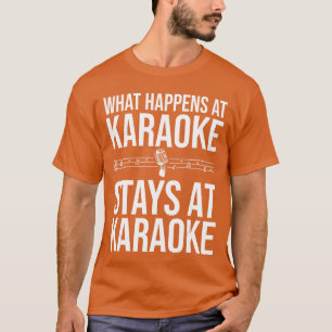 Camiseta Desenhos engraçados de karaokê para homens e mulhe
