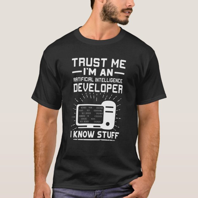 Camiseta Desenvolvedor de Inteligência Artificial Eu Conheç (Frente)