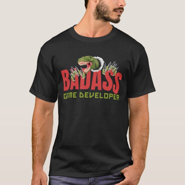 CAMISETA DESENVOLVEDOR DE JOGOS BADASS - DIV DE JOGO (Frente)