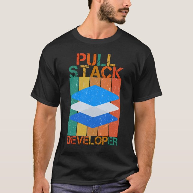 CAMISETA DESENVOLVEDOR DE PULL STACK - DEV DE STACK DE CHEI (Frente)