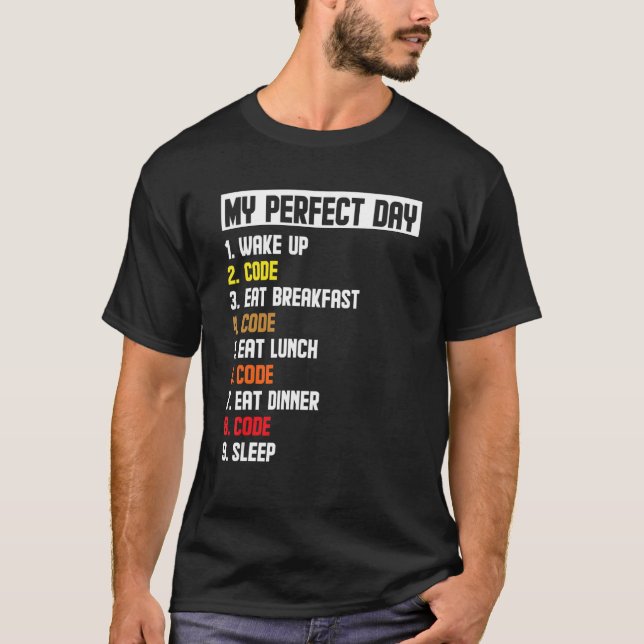 Camiseta Desenvolvedor de software de código para Acordar n (Frente)