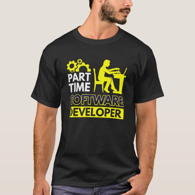 Camiseta Desenvolvedor de software de tempo parcial (Frente)