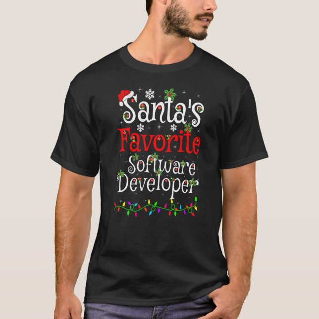 Camiseta Desenvolvedor De Software Favorito Dos Papais noei (Frente)
