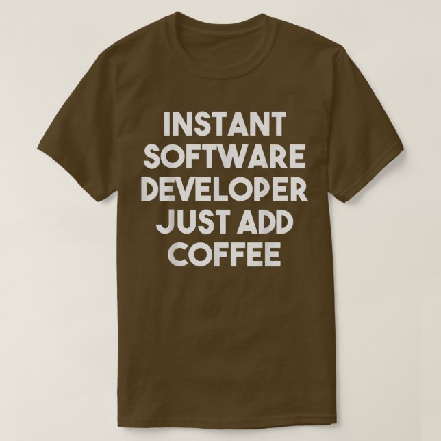 Camiseta Desenvolvedor de software instantâneo simplesmente (Frente do Design)