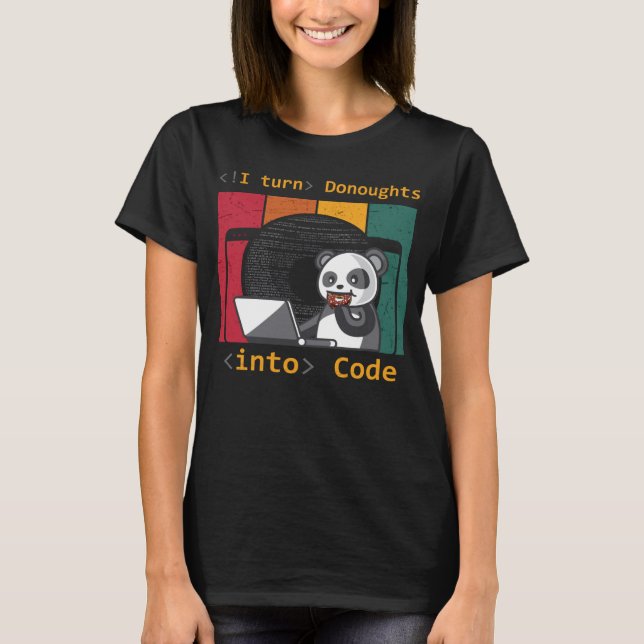 Camiseta desenvolvedor de software web doughnut rosquinha p (Frente)