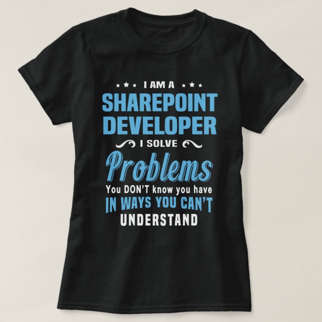 Camiseta Desenvolvedor do Sharepoint (Frente do Design)