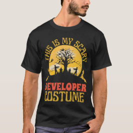 Camiseta Desenvolvedor engraçado e assustador Figurino Hall