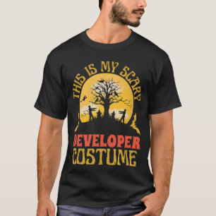 Camiseta Desenvolvedor engraçado e assustador Figurino Hall