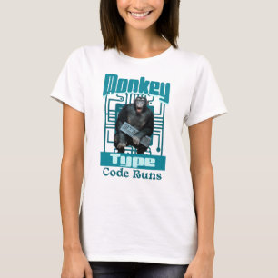 Camiseta Desenvolvedor Full-Stack Divertido, Tipo do Macaco