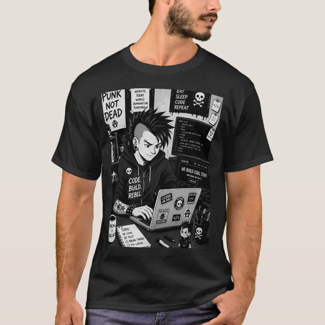 Camiseta Desenvolvedor Punk (Frente)