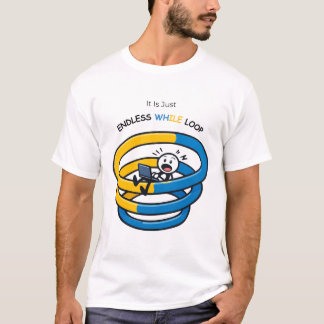 Camiseta Desenvolvedor Python Consciente de Loop Infinito |