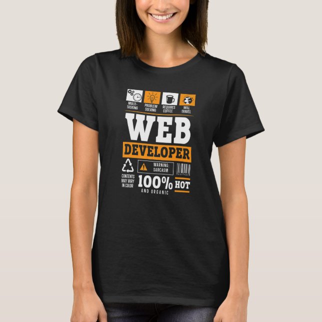 Camiseta Desenvolvedor Web Cara de TI Desenvolvimento de Si (Frente)