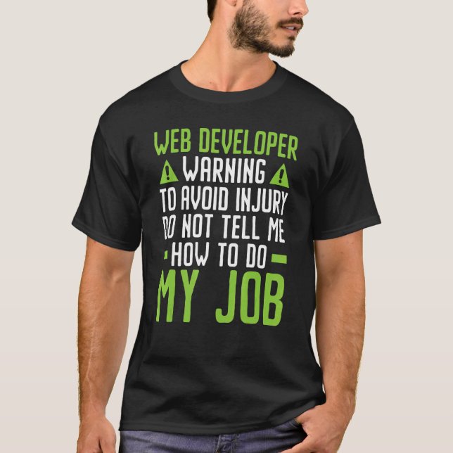 Camiseta Desenvolvedor Web Cara de TI Desenvolvimento de Si (Frente)