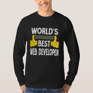 Camiseta Desenvolvedor Web de Título de Trabalho do Melhor
