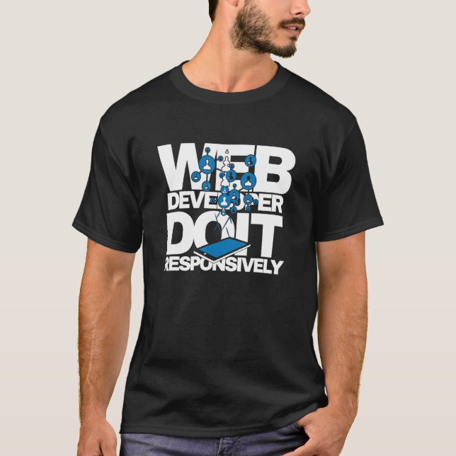 Camiseta Desenvolvedor Web Faça Responsivamente Programa de (Frente)