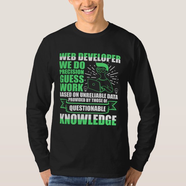 Camiseta Desenvolvedor Web Nós Fazemos Título de Trabalho d (Frente)