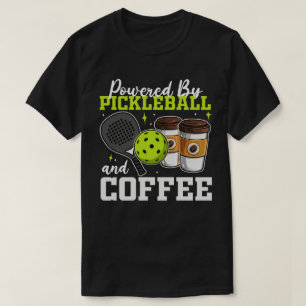 Camiseta Desenvolvido por Pickleball e Coffee Caffeine Spor