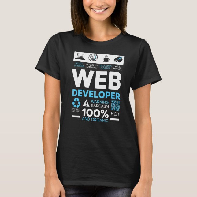 Camiseta Desenvolvimento de Web sites de Cara de TI para de (Frente)