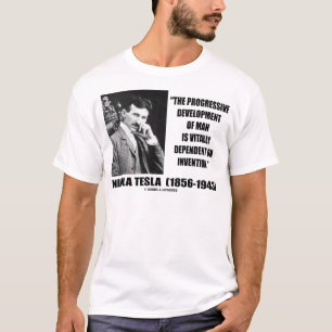 Camiseta Desenvolvimento progressivo de Nikola Tesla de