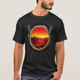 Camiseta Desert Cactus Sunset No Deserto Escuro De Alta Via