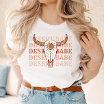 Camiseta Desert Cowgirl Last Rodeo Babe<br><div class="desc">Uma design de vaqueira divertida com cores castanhas e beges</div>