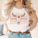 Camiseta Desert Cowgirl Last Rodeo Bride<br><div class="desc">Uma design de vaqueira divertida com cores castanhas e beges</div>