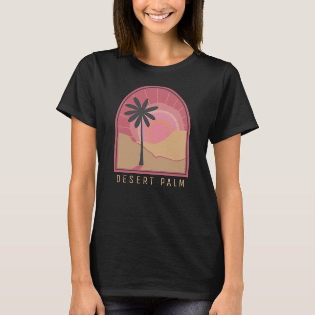 Camiseta Desert Palm (Rosa) (Frente)