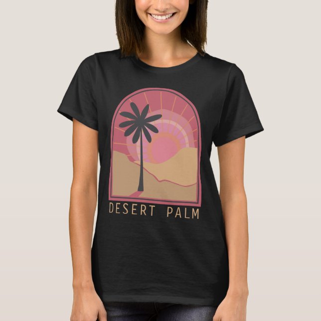 Camiseta Desert Palm (Rosa) (Frente)