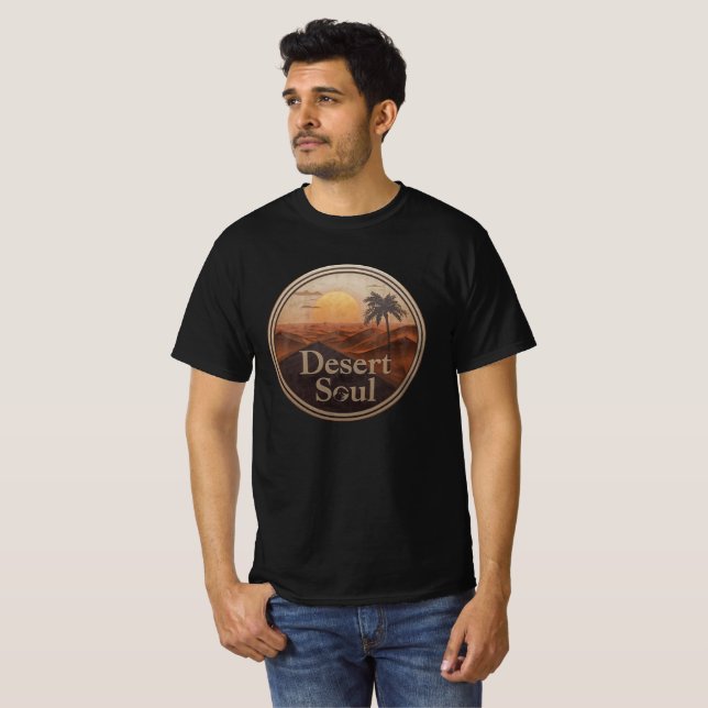 Camiseta Desert Soul | Vintage Sunset Adventure T-Shirt  (Frente Completa)