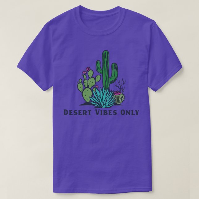 Camiseta Desert Vibes Apenas Cactus (Frente do Design)