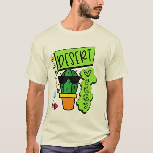 Camiseta Desert Vibes Funny Cactus Shirt Arizona Desert (Frente)