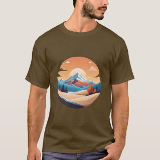 Camiseta Desert Window to Snowy Peaks Art.