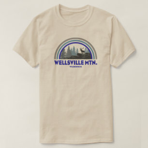 Camiseta Deserto da Montanha Wellsville Utah Veado Arco-íri