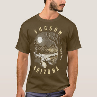 Camiseta Deserto De Arizona De Tucson Na Pintura Noturna2