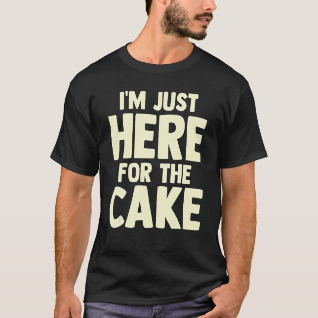 Camiseta "Deserto de Comida de Chef de Pasteleira" Estou aq (Frente)