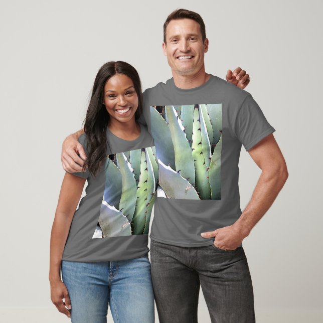 Camiseta Deserto De Tequila De Cactos Azuis Sucultos De Aga (Unissex)