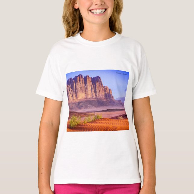 Camiseta Deserto de Wadi Rum na Jordânia, Feriado (Frente)