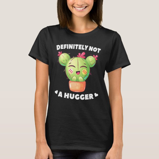 Camiseta Deserto - Definitivamente Não Um Hugger - Cactus - (Frente)