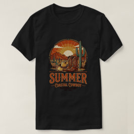 Camiseta Deserto do Cowboy Vintage - férias de verão retrô