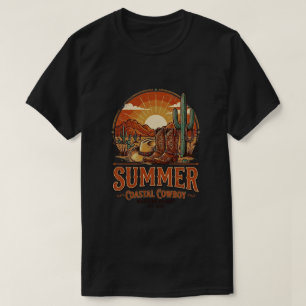 Camiseta Deserto do Cowboy Vintage - férias de verão retrô