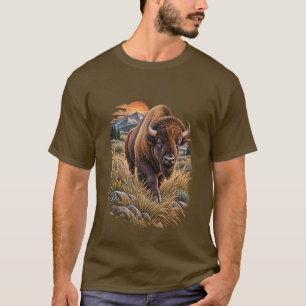 Camiseta Deserto do Pôr do Sol da Pradaria da Montanha do B