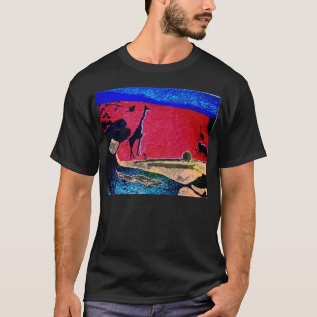 Camiseta deserto no t-shirt do alvorecer (Frente)